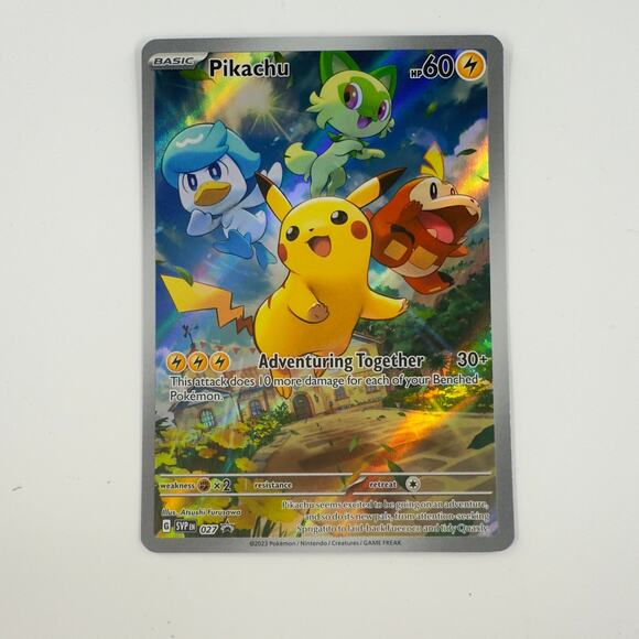 Pikachu Adventuring Together SVPEN 027 Scarlet & Violet Promo NM Holo Pokémon - Picture 1 of 6